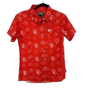 DIXXON Flannel Company The 350 Women’s Short Sleeve Casual Button Up Sz M NWOT
